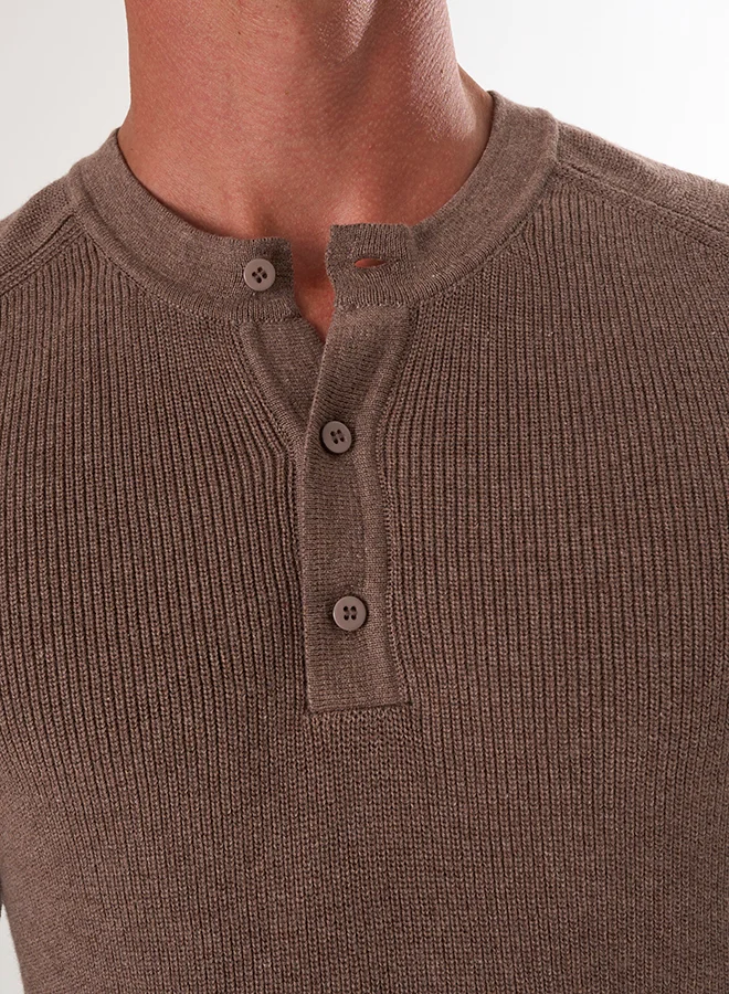 فيليكس هاردي Crew Neck Buttoned Pullover