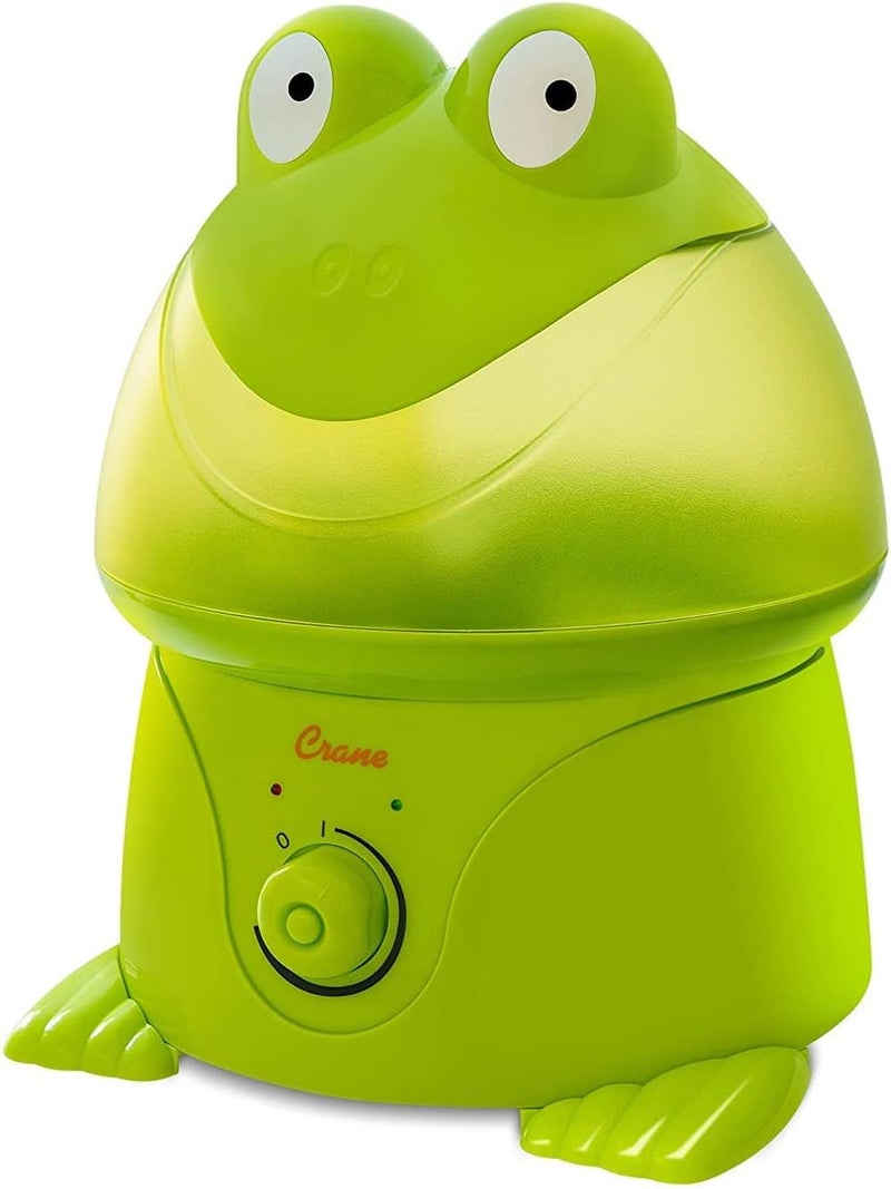 Crane Ultrasonic Cool Mist Animal Humidifier for Kids Bedroom and Nursery, 1 Gallon Easy Clean, Adjustable Settings, Frog Humidifier - Image 1