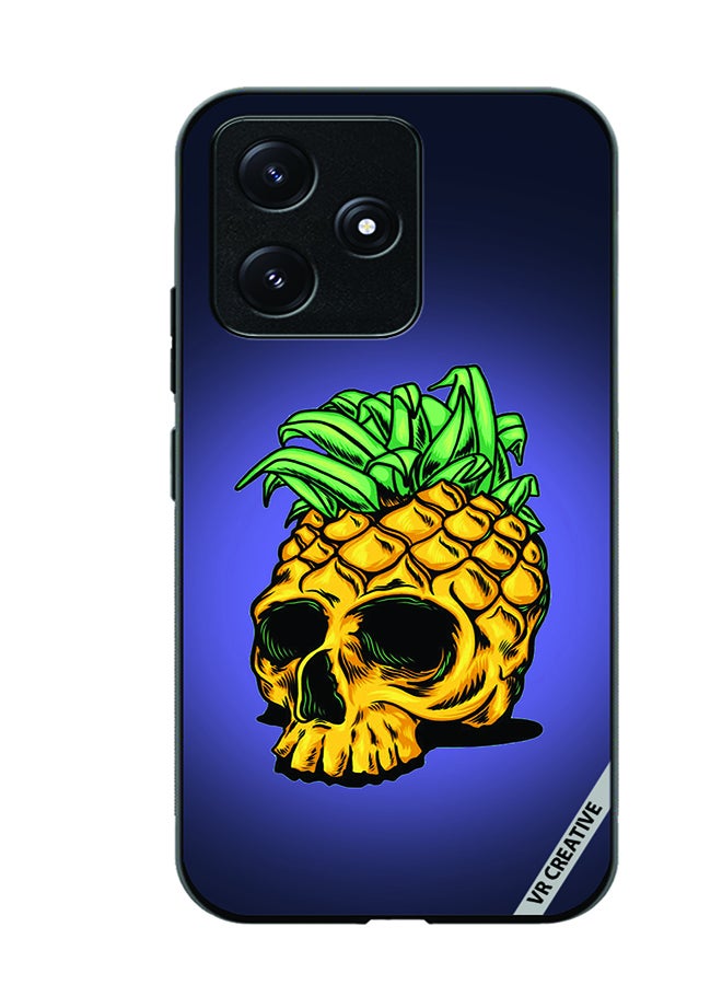 VR CREATIVE Protective Case Cover For Xiaomi Poco M6 Pro 5G Pineapple Skull Design Multicolour - Image 1
