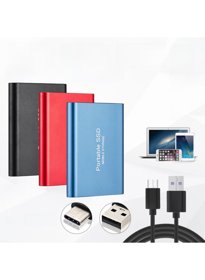Mobile SSD Hard Disk Type-USB 500G 1TB 2TB Cross Border-Capacity:500GB-Interface:Red Type-C With High Quality - Image 1