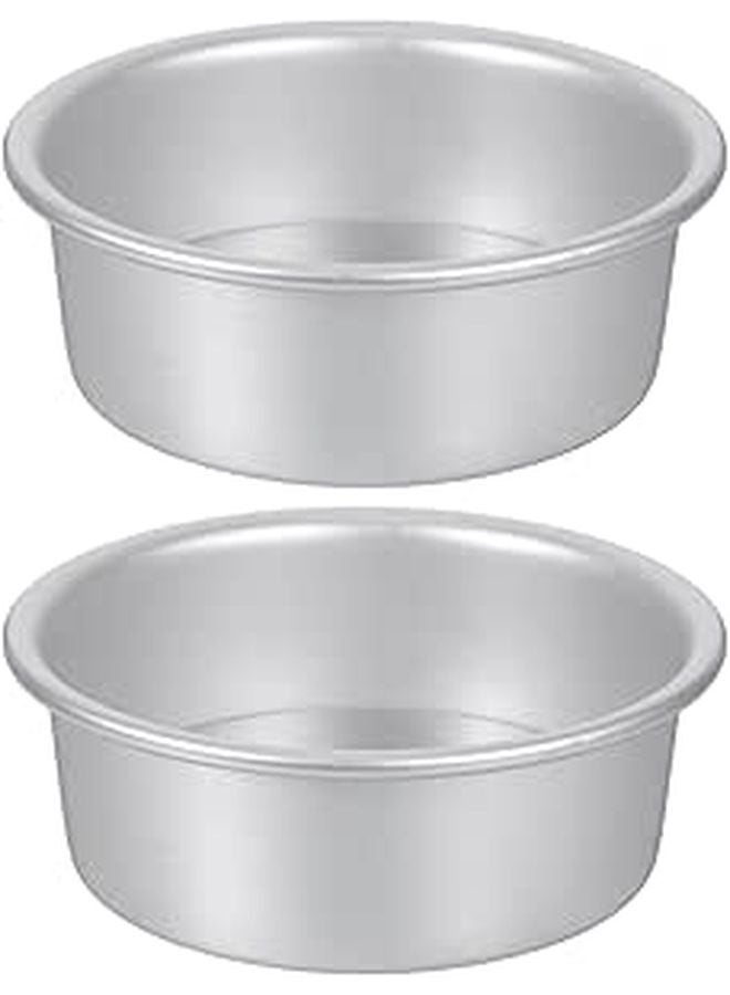 2 Pack 5 Inch Aluminum Round Cake Pans Nonstick Loose Bottom for Cheesecake Baking - Image 1