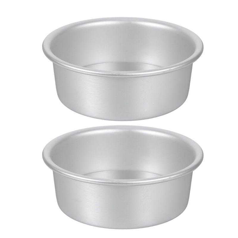 2 Pack 5 Inch Aluminum Round Cake Pans Nonstick Loose Bottom for Cheesecake Baking - Image 2