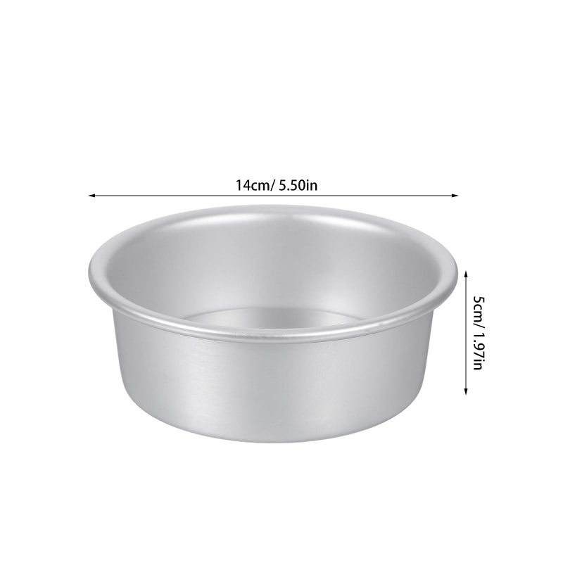 2 Pack 5 Inch Aluminum Round Cake Pans Nonstick Loose Bottom for Cheesecake Baking - Image 3