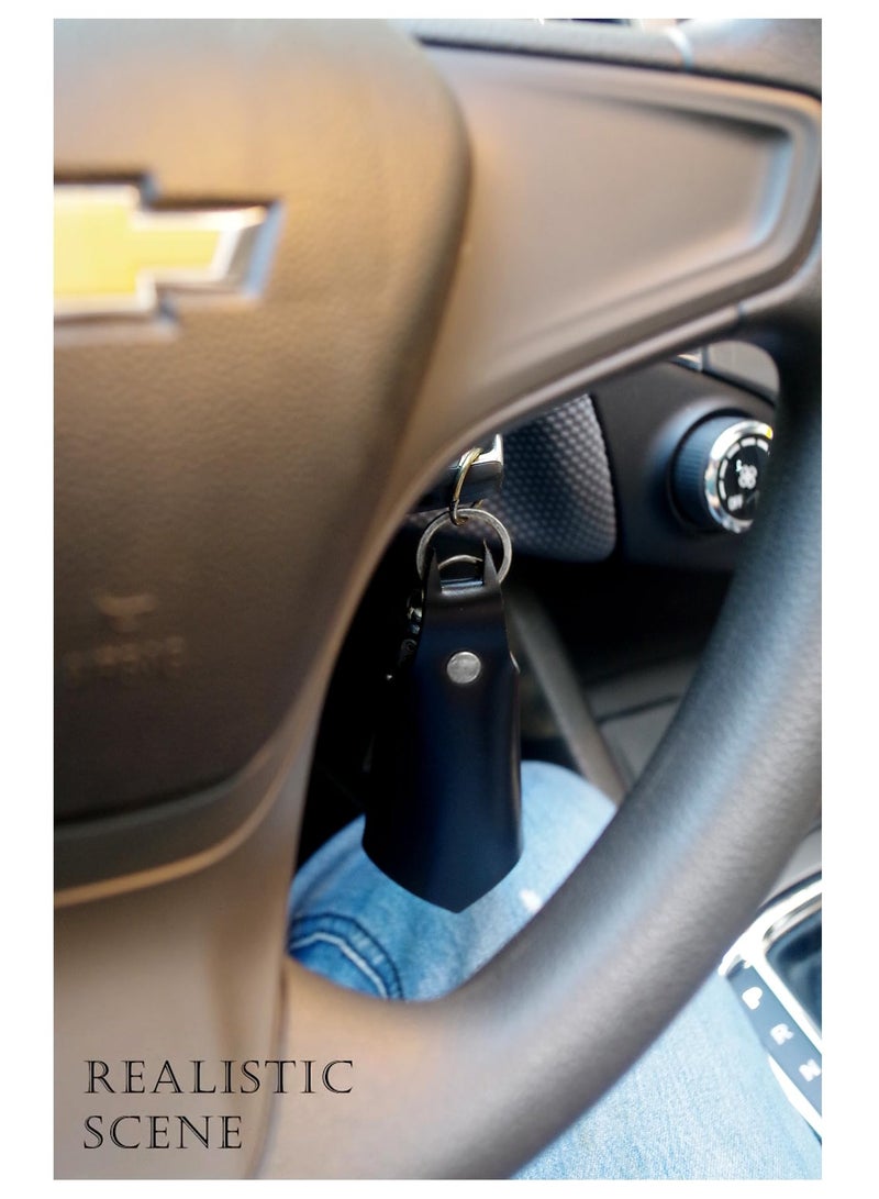 أنيقة تصميم الخفافيش أعلى السلسلة الرئيسية مسؤولية النسخة المصممة خصيصا للسيارات السلسلة الرئيسية ، حزام من الجلد ، حزام الخصر تعليق بسيط التعامل مع التصميم ، هو هدية رائعة للرجال والنساء - Image 5