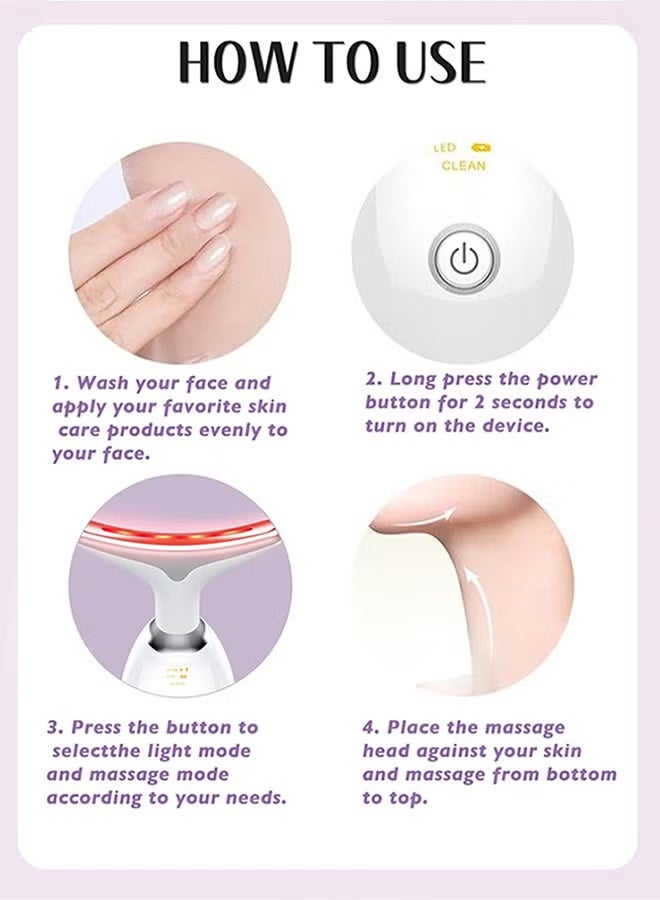 جهاز تدليك الوجه، أداة تجميل الوجه، جهاز علاج شد الوجه EMS جهاز تدليك الوجه المضاد للتجاعيد وشد الوجه وتقليل الذقن المزدوجة - Image 4