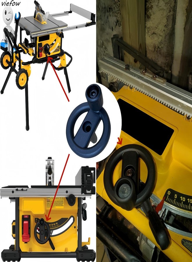 Viefow Plug and Play Table Saw Hand Wheel 5140032-48 Compatible with DeWalt DW745, DW745, DW745-AR, DW745-B2 Table Saw Replaces 5140117-77, 00099005140032-48 - Image 3