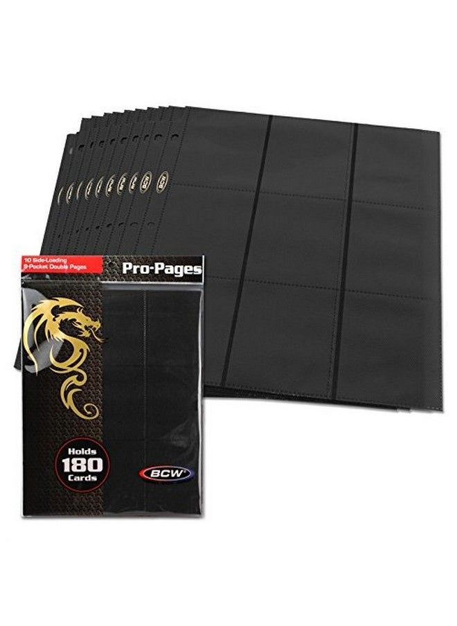 BCW - Supplies Black Double Sided 9 Pocket Pages Holder (10 Pack) - Image 1