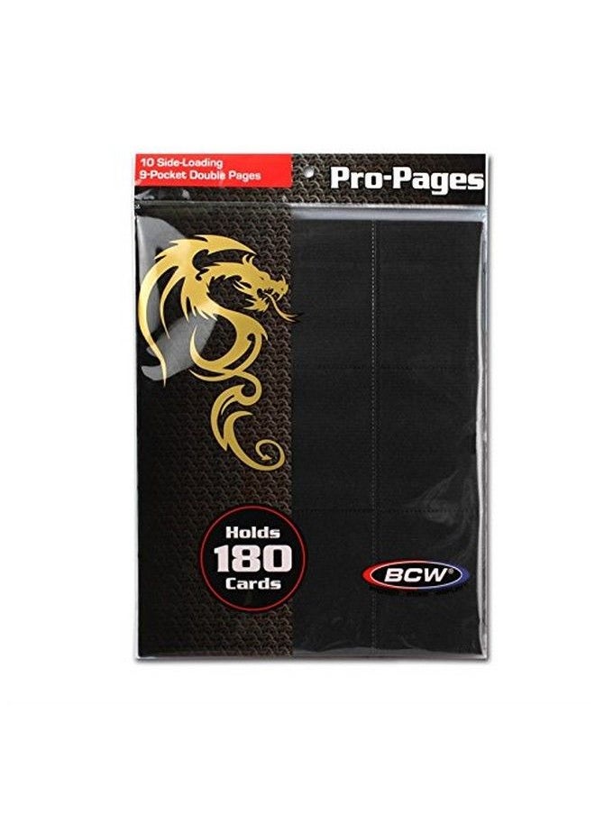 BCW - Supplies Black Double Sided 9 Pocket Pages Holder (10 Pack) - Image 1