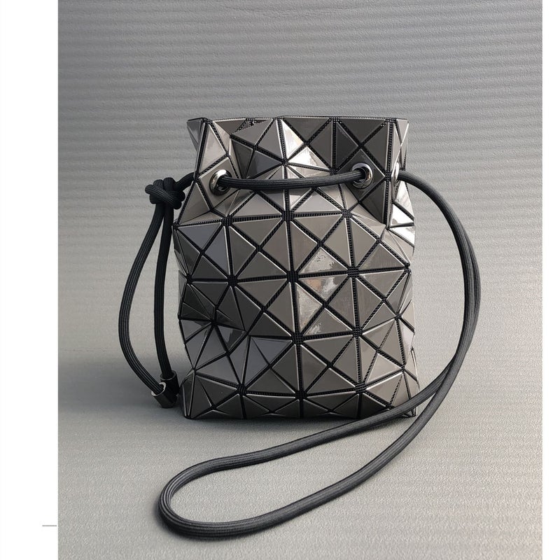 Japanese Original Summer Drawstring Bucket Bag Single Shoulder Crossbody Bag Colorblock Frosted Portable Underarm Bag Vegetable Basket - Image 3