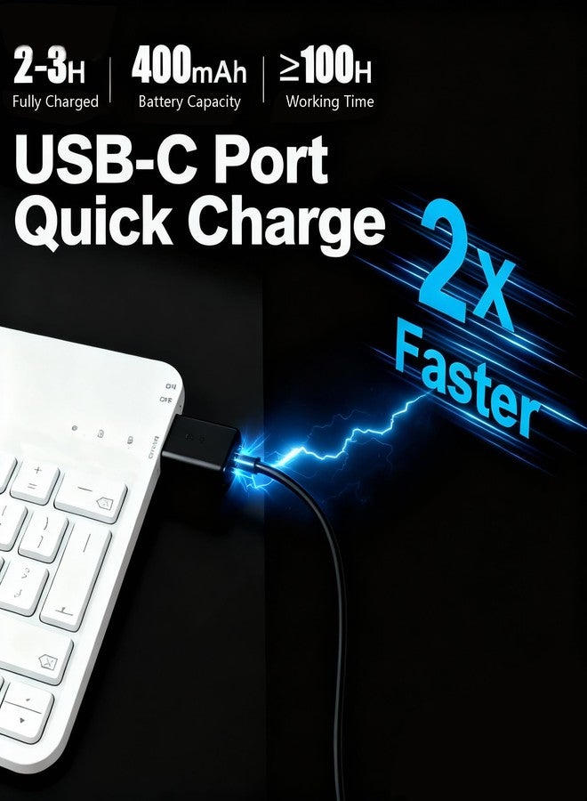 QUARK Keyboard Case for iPad Air 13 inch (M3 2025 / M2 2024) and iPad Pro 12.9 inch (6th/5th/4th/3rd Gen), Magic Keyboard Case with Multi-Touch Trackpad, Backlit, White - Image 5