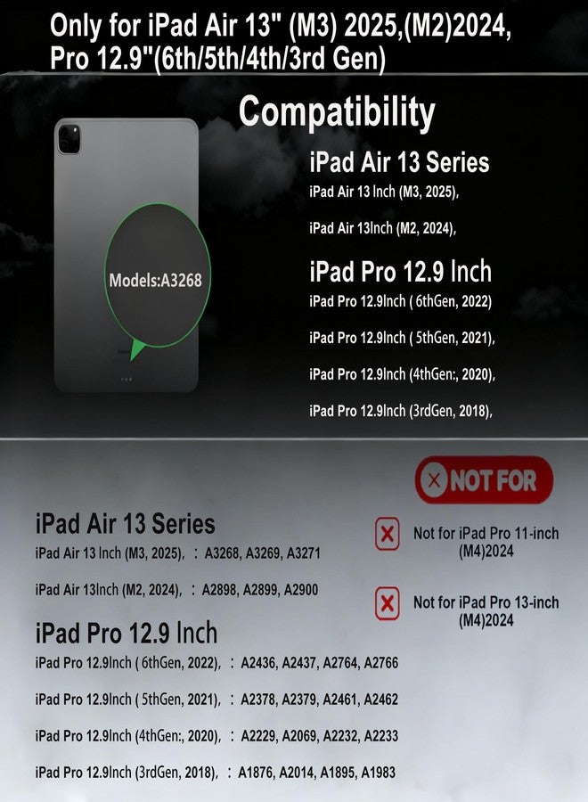 QUARK Keyboard Case for iPad Air 13 inch (M3 2025 / M2 2024) and iPad Pro 12.9 inch (6th/5th/4th/3rd Gen), Magic Keyboard Case with Multi-Touch Trackpad, Backlit, White - Image 2