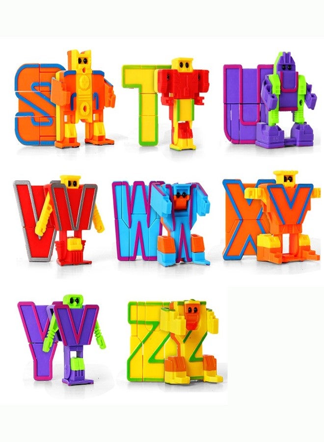 Cyeah Alphabet Robot Toys for Preschool Kids Education, Transforming Robotic Toys 26 Pieces - Image 4