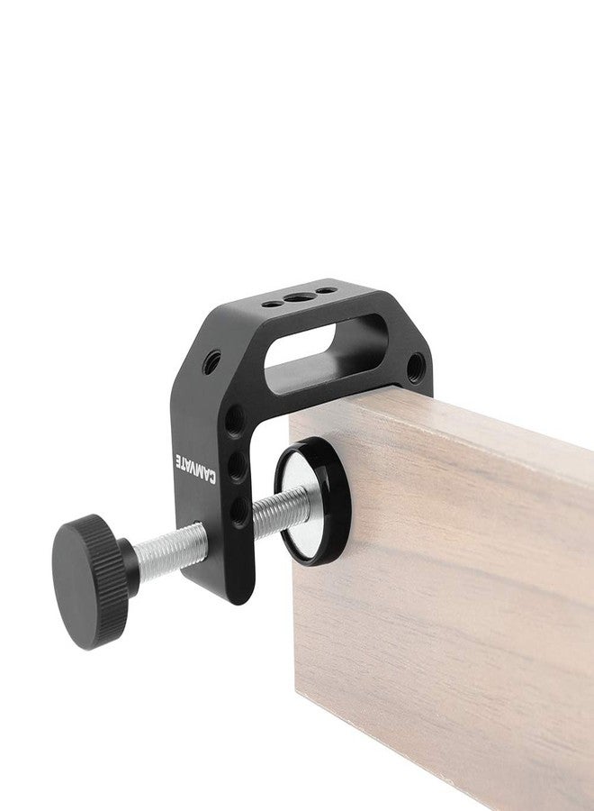 CAMVATE Universal C-Clamp,Aluminium Support Clamp Desktop Mount Holder Stand with 0.6cm - 20 & 1cm -16 Metal Female Socket - Image 5