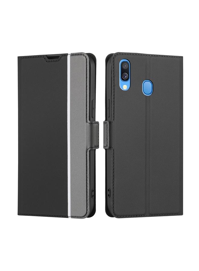 اس-توب جراب هاتف Samsung Galaxy A40 من الجلد بملمس قطني وأزرار جانبية - Image 1