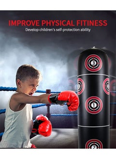 GROIC Inflatable Punching Bag For Kids, 63 Inch Inflatable Kids Punching Bag with Stand  for Bounce-Back Bop Bag for Play, Boxing, Karate, Inflatable Toy Punching Bag Practice Kickboxing  - Image 5