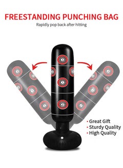 GROIC Inflatable Punching Bag For Kids, 63 Inch Inflatable Kids Punching Bag with Stand  for Bounce-Back Bop Bag for Play, Boxing, Karate, Inflatable Toy Punching Bag Practice Kickboxing  - Image 2