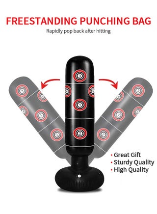 Inflatable Punching Bag for Kids, 63 Inch – Bounce-Back Bop Bag with Stand - view 2