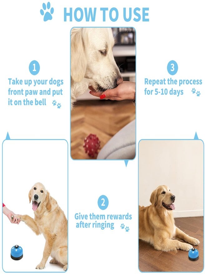Lcckyeng 3 Pack Dog Doorbells, Pet Training Bells for Outside Potty Training and Communication, Bell for Dog Cat Puppy Interactive Toys (Light Blue, 3 Pack) - Image 4