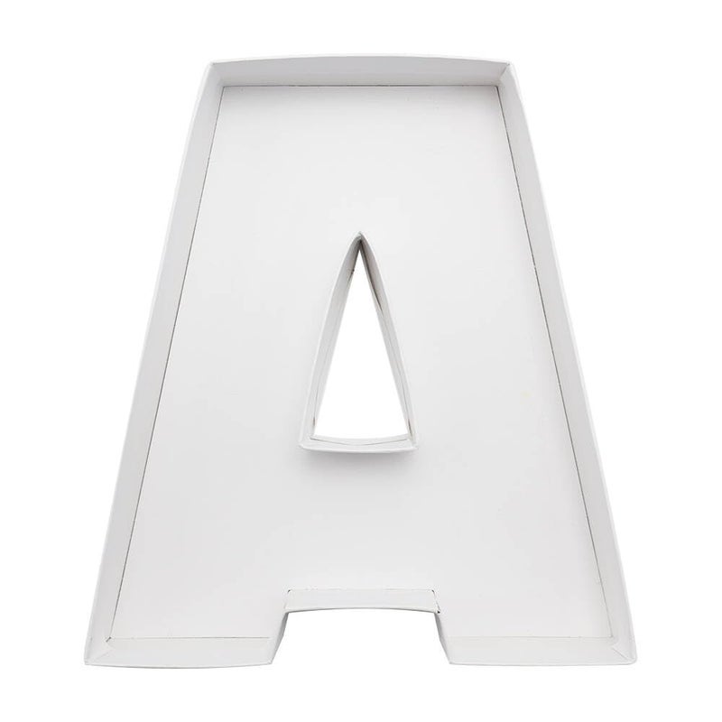 8 Small Fillable Cardboard Letter Shaped Paper Mache Cutouts Candy Tray Food ContainerA