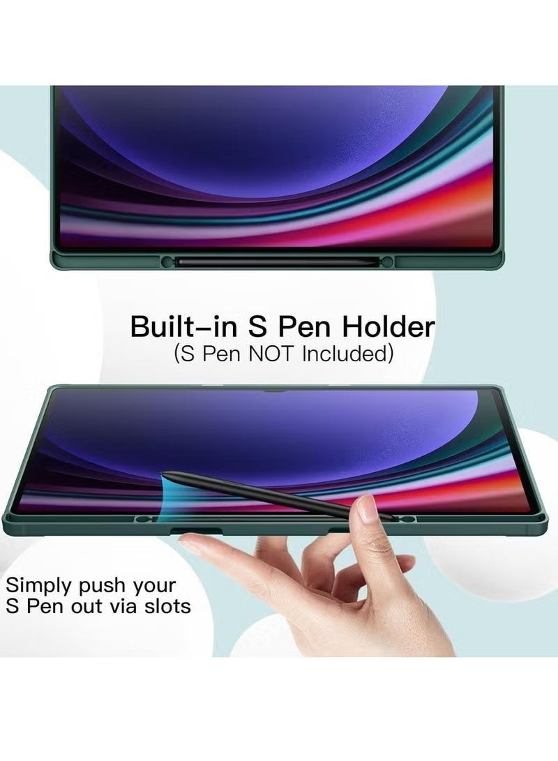 DUSALA 2 in 1 Protective Case for Samsung Galaxy Tab S8 Plus 2022 / S7 FE 2021 / S7 Plus 2020 12.4 – Tri-Fold Stand, Soft TPU Back, S Pen Holder & Charging Support Auto Wake/Sleep with Glass - Image 5