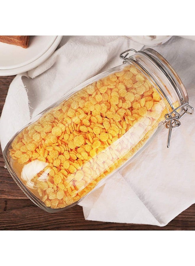 ZEPOLI ZEPOLI Mason Glass Jars And Containers | Airtight 1.5 Liters| Kitchen Container Set | Kitchen Accessories Storage Big Jar and Containers | Transparent Bottles | Bpa Free (5 PACK)  - Image 5