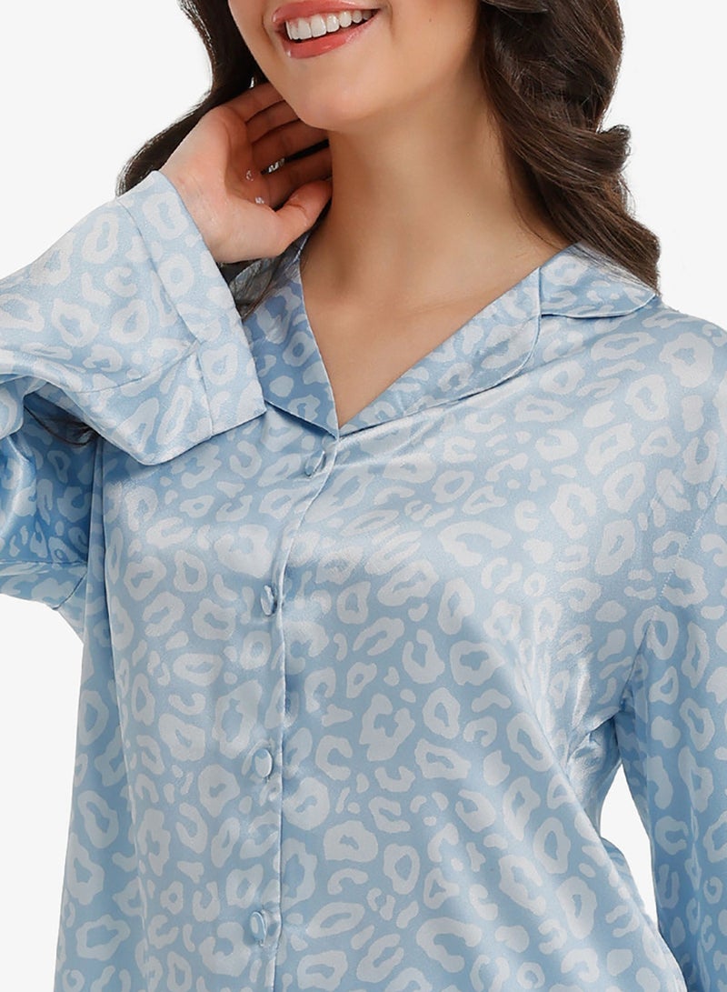 Carina Leopard Satin Pyjama - Image 5