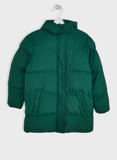 Ruby Tuesday Girls Padded Hooded Longline Jacket  - Image 1