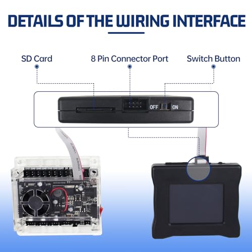 CNCTOPBAOS CNC Router GRBL Offline Controller,2.8" Touchscreen LCD Display Touch Screen Off-line Control Module For 3018-PRO,3018-PRO-MAX,3020 Plus,4540,3 Axis GRBL Milling Engraving Machine - Image 3