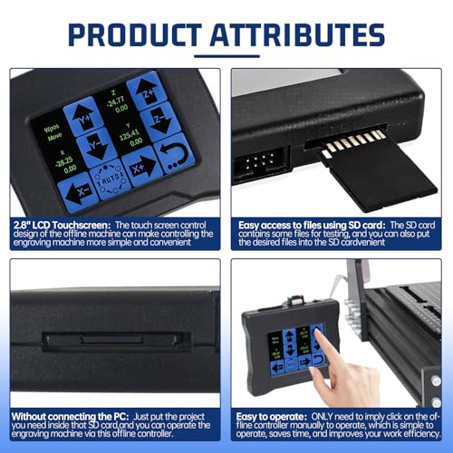 CNCTOPBAOS CNC Router GRBL Offline Controller,2.8" Touchscreen LCD Display Touch Screen Off-line Control Module For 3018-PRO,3018-PRO-MAX,3020 Plus,4540,3 Axis GRBL Milling Engraving Machine - Image 2