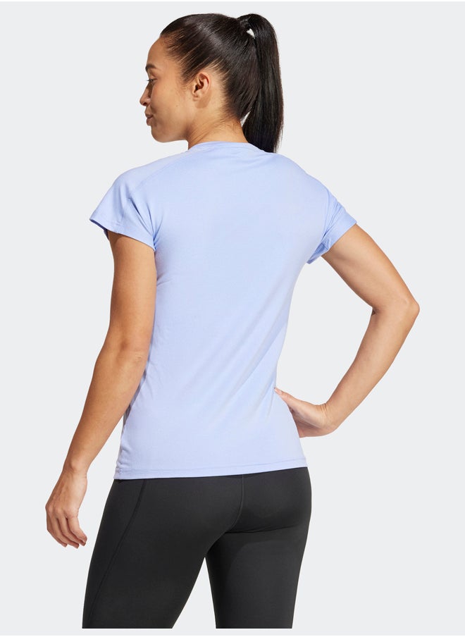Adidas - AEROREADY Train Essentials Minimal Branding V-Neck T-Shirt - Image 1