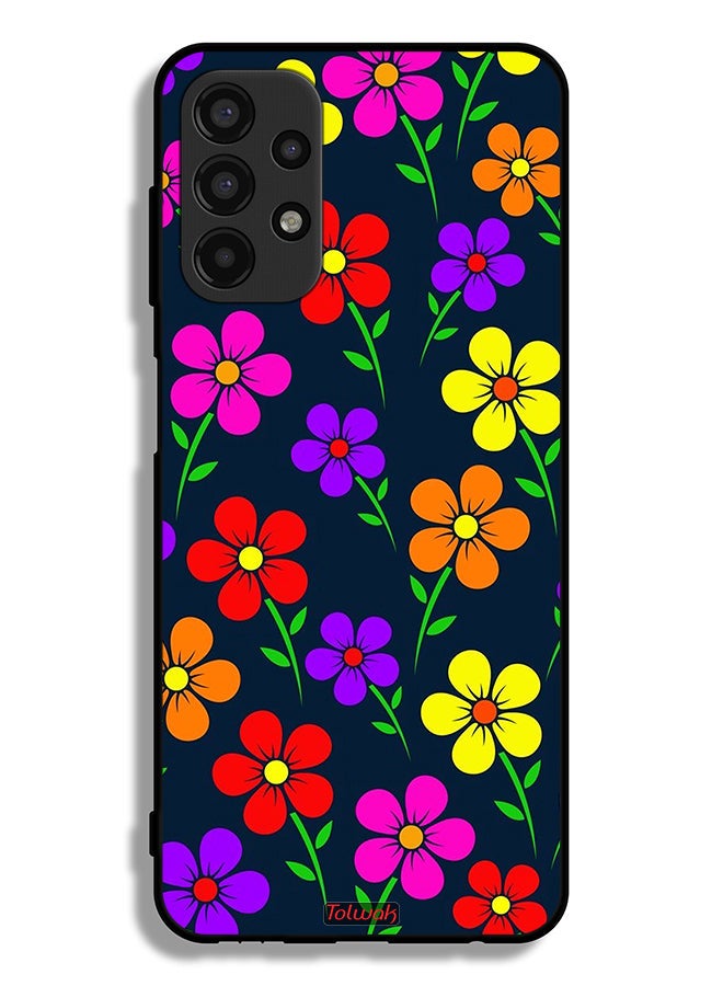 Tolwak Samsung Galaxy A13 4G Protective Case Cover Colorful Flowers - Image 1