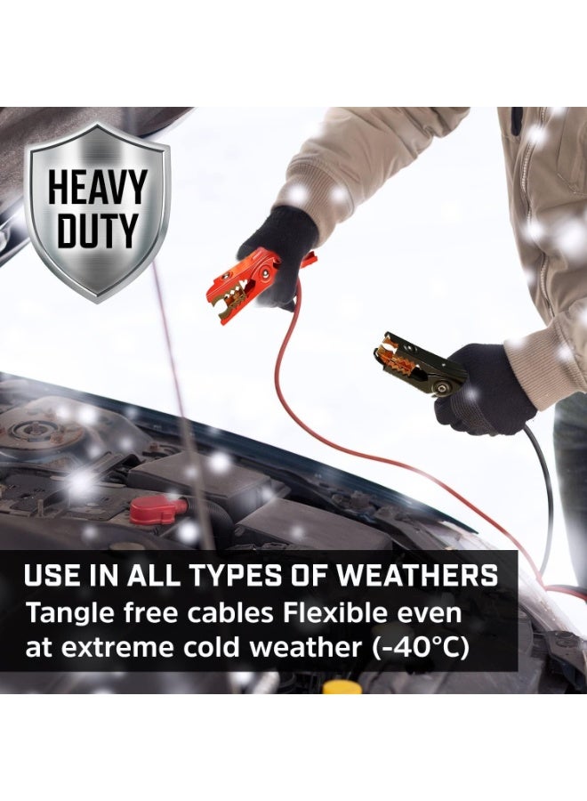 Energizer كابلات قفز إنرجايزر لبطارية السيارة، كابلات معززة ثقيلة لتحفيز البطاريات الميتة أو الضعيفة مع حقيبة حمل مرفقة (16 قدم (6 قياس)) - Image 3