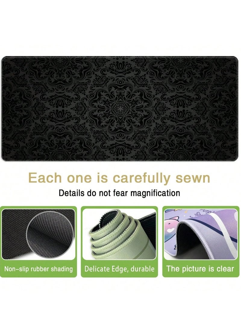 Gaming Mouse Pad with Elegant Black Ornamental Design – 40 × 80 CM - Image 4