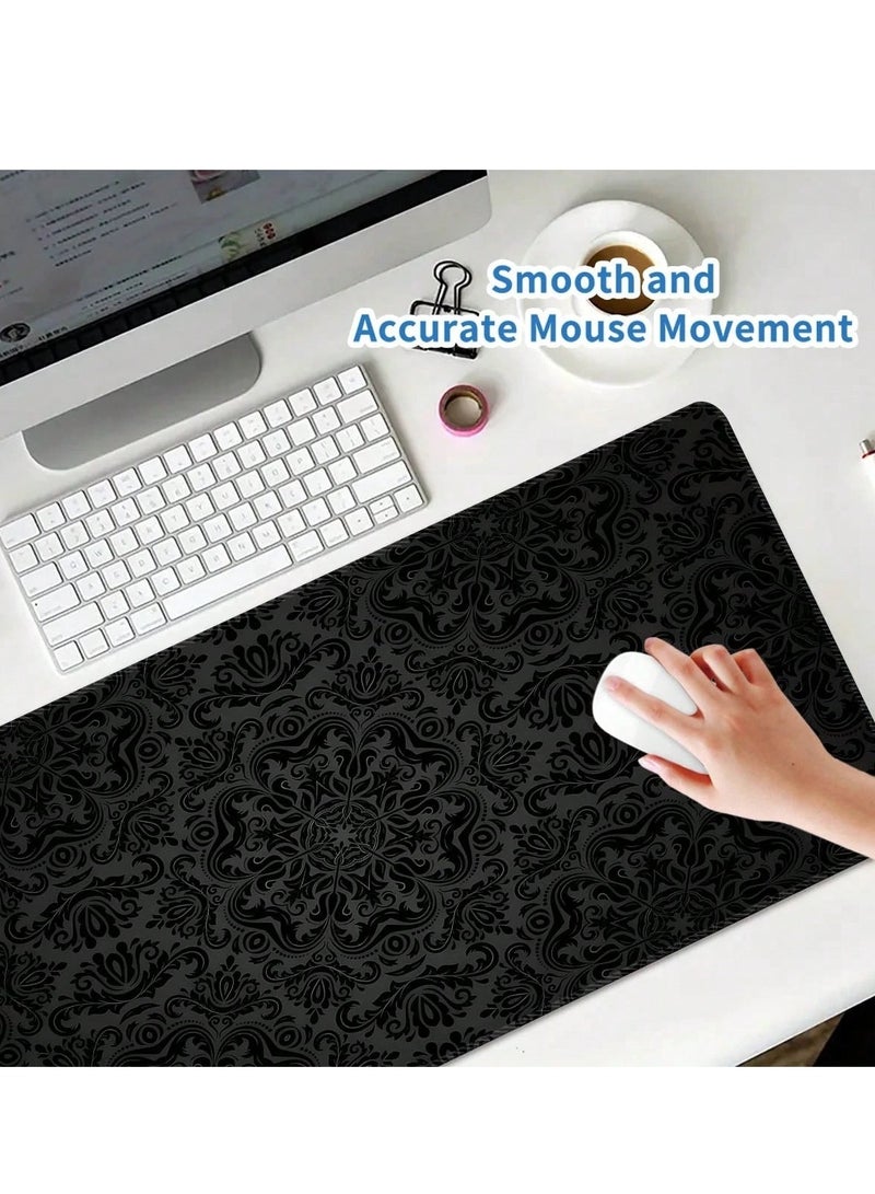 Gaming Mouse Pad with Elegant Black Ornamental Design – 40 × 80 CM - Image 5