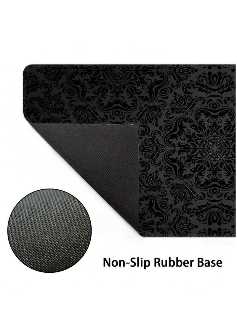 Gaming Mouse Pad with Elegant Black Ornamental Design – 40 × 80 CM - Image 2