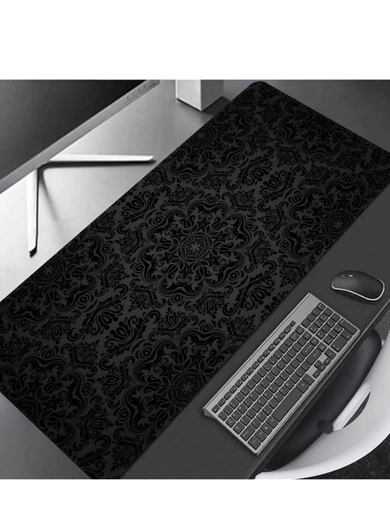 Gaming Mouse Pad with Elegant Black Ornamental Design – 40 × 80 CM - Image 3