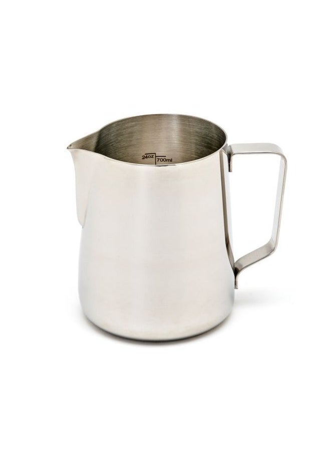 Rhino Coffee Gear Professional Milk Pitcher, Latte Art Spout, Measurements Etched, Stainless Steel Body, 32oz (950ml) - Steel  - Image 1