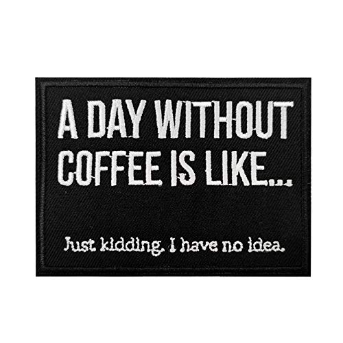 Cute-Patch Coffee Funny Meme Embroidered Iron on Patch Hat Pin - Image 1