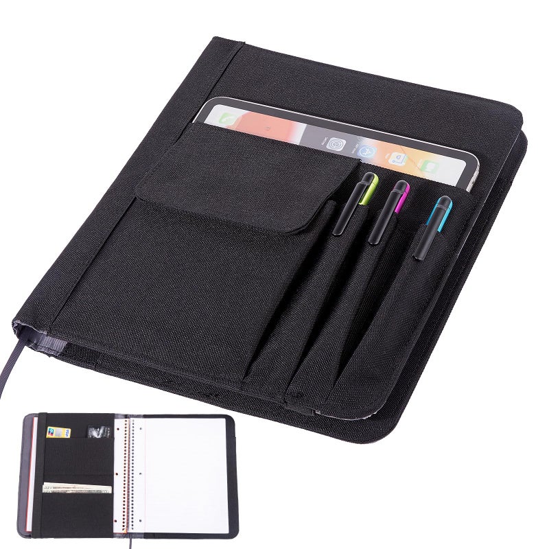 APOFFICE Journal Notebook Cover for Work, Journaling Notebooks Protector - Portfolio Organizer Compatible with Rocketbook Fusion, with Pen loop, Business Card Holder, File Pocket for accessories - Image 1