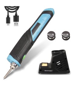 Cordless Soldering Iron Awith LED Light Ergonomics Handle Rechargeable Battery Soldering Iron Fast Heating with Professional Soldering Kit