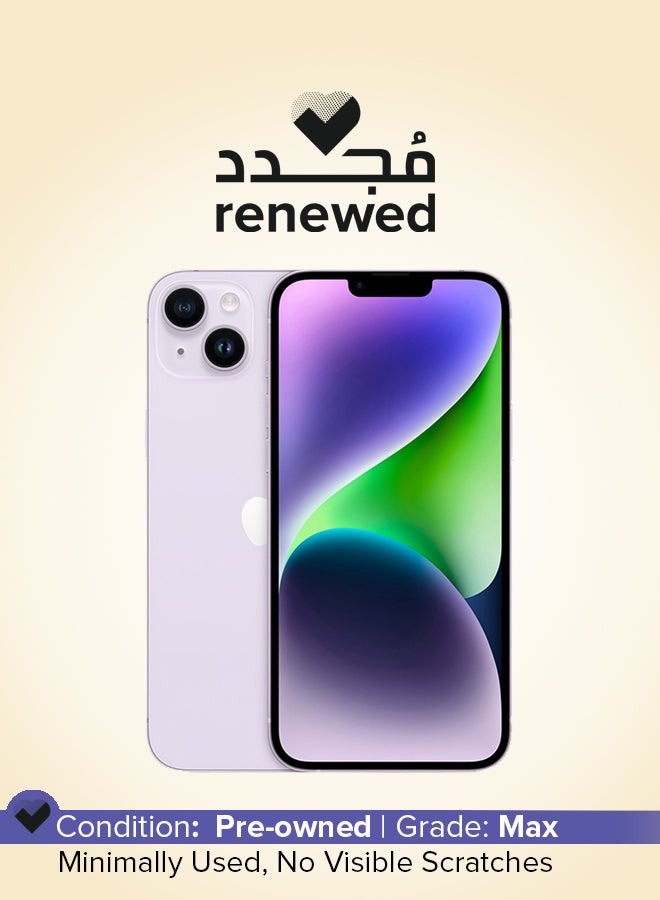 ابل  تم تجديده - آيفون 14 بلس 128 جيجا بايت بنفسجي 5G مع FaceTime - Image 1