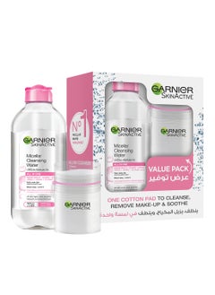 Garnier SkinActive Micellar Cleansing Water Classic 400ml + Cotton Pads 
