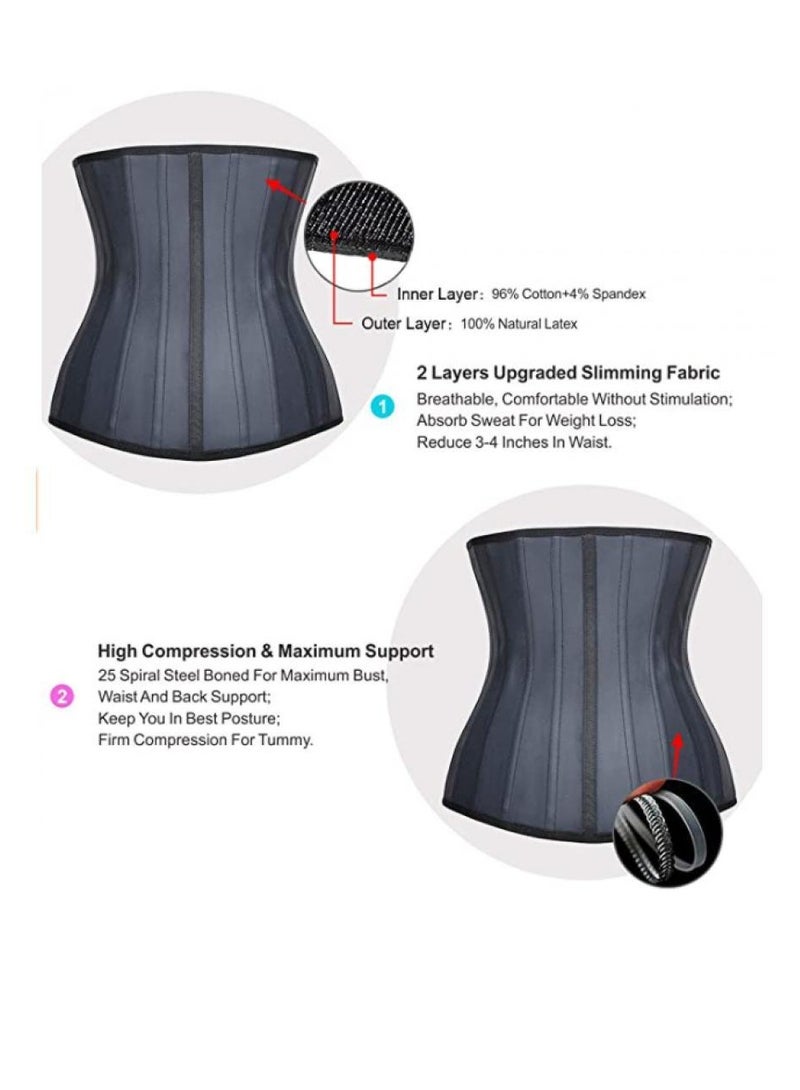 AIWANTO Womens Waist Trainer Underbust 25 Steel Boned Sports Fitness Workout Hourglass Body Shaper Weight Loss XXXL - Image 4