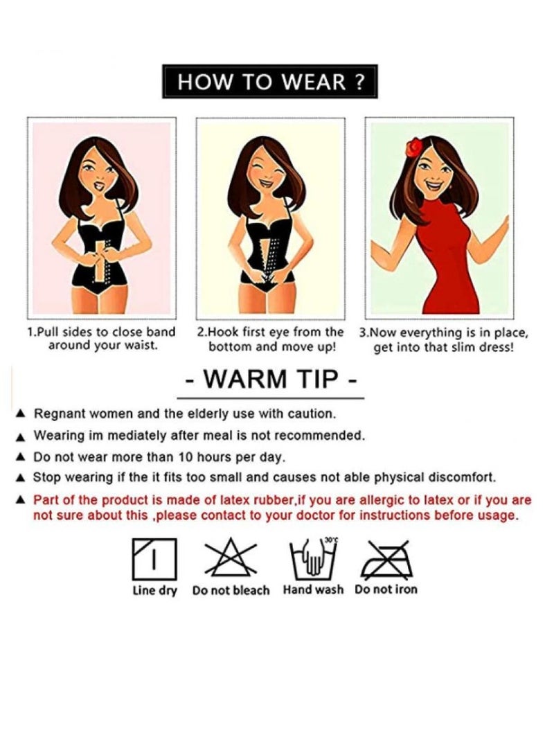 AIWANTO Womens Waist Trainer Underbust 25 Steel Boned Sports Fitness Workout Hourglass Body Shaper Weight Loss XXXL - Image 5