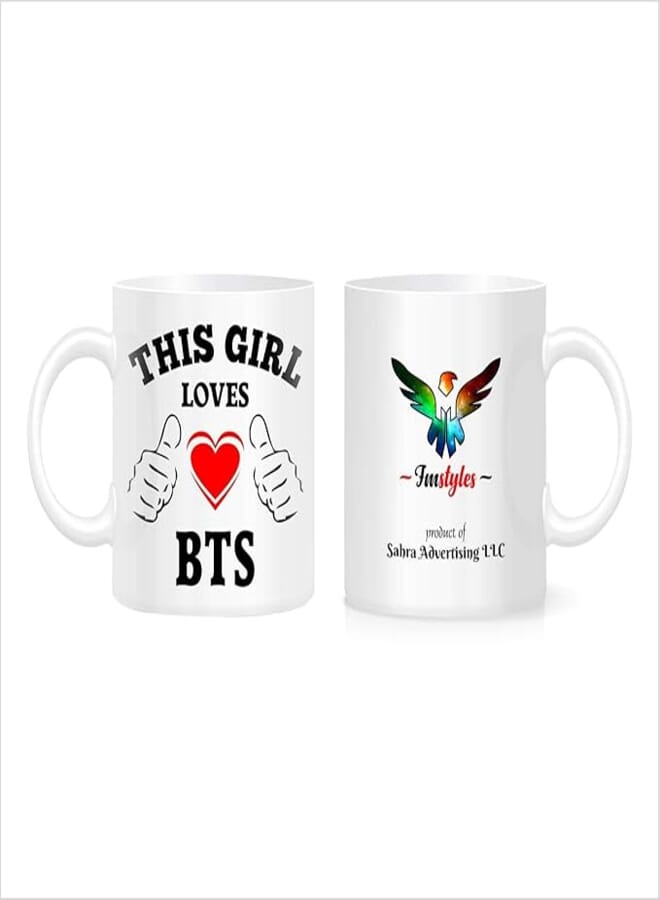 FMstyles This Girl Loves BTS White Mug FMS362