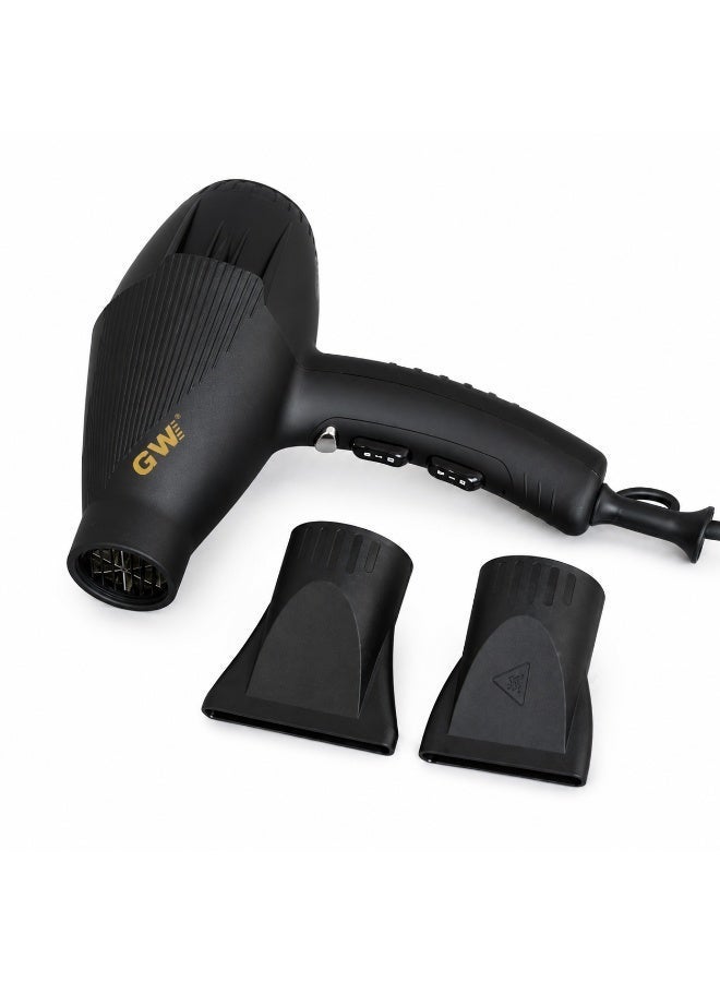 GW Professional Hair Dryer X9 3000W Salon Hair Dryer Powerful Airflow 2 Speed 2 Temperature Lightweight Blow Dryer with Concentrator Nozzle - Image 3