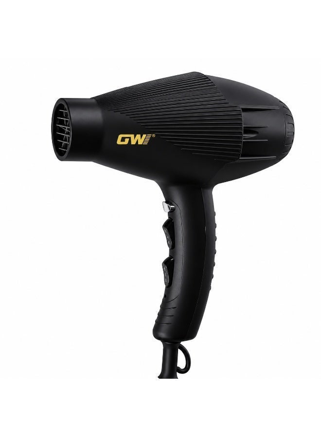 GW Professional Hair Dryer X9 3000W Salon Hair Dryer Powerful Airflow 2 Speed 2 Temperature Lightweight Blow Dryer with Concentrator Nozzle - Image 4