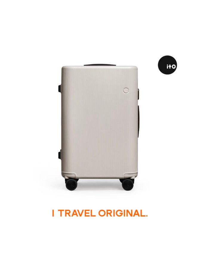 Ito Luggage Pistachio Suitcase, Trolley Case For Men And Women, Large Capacity Check-in Suitcase White, 24 Inches - Image 1