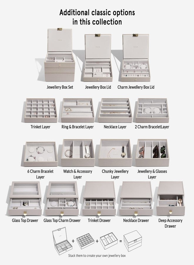Stackers Taupe Classic Medium Jewellery Box Lid - Image 5