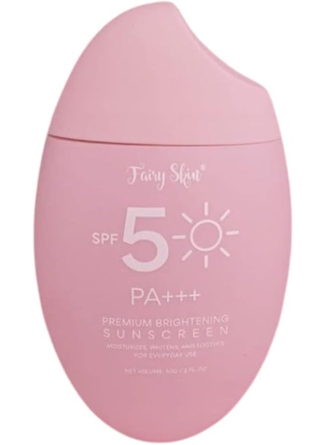 Fairy Skin Sunscreen SPF 50 PA+++ - Broad Spectrum UVA/UVB Protection - Lightweight, Non-Greasy & Water Resistant Facial Sunscreen for Daily Use - Image 1